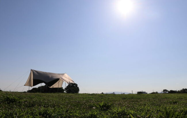 太間地区のBBQ指定区域｜広々とした河川敷の無料BBQエリア
